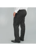 Pantalon de smoking noir avec satin : pour Homme Fort jusqu'au 62