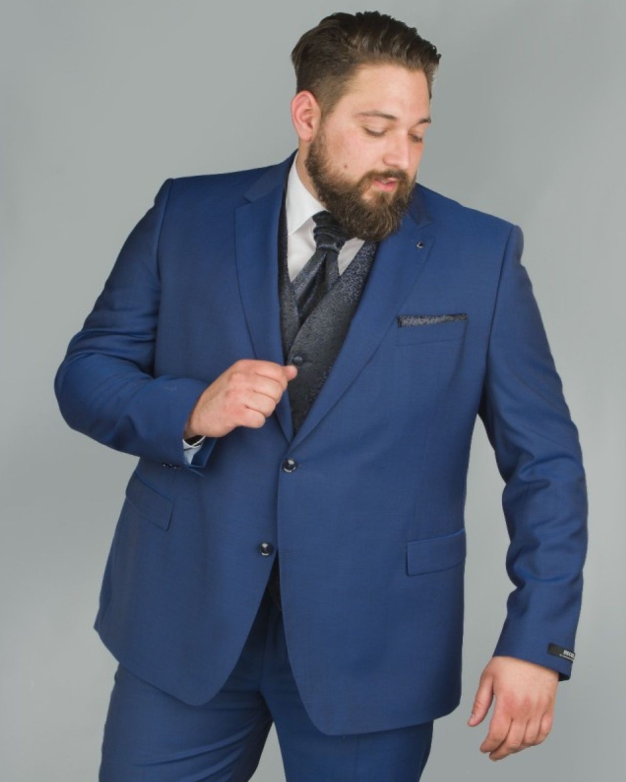Veste de costume grande taille bleu marine