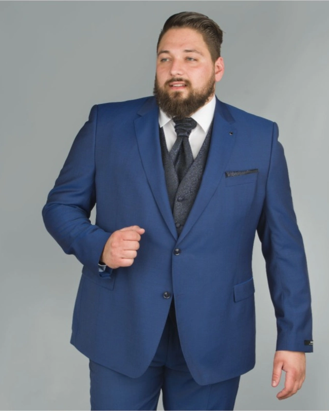 Veste de costume grande taille bleu marine