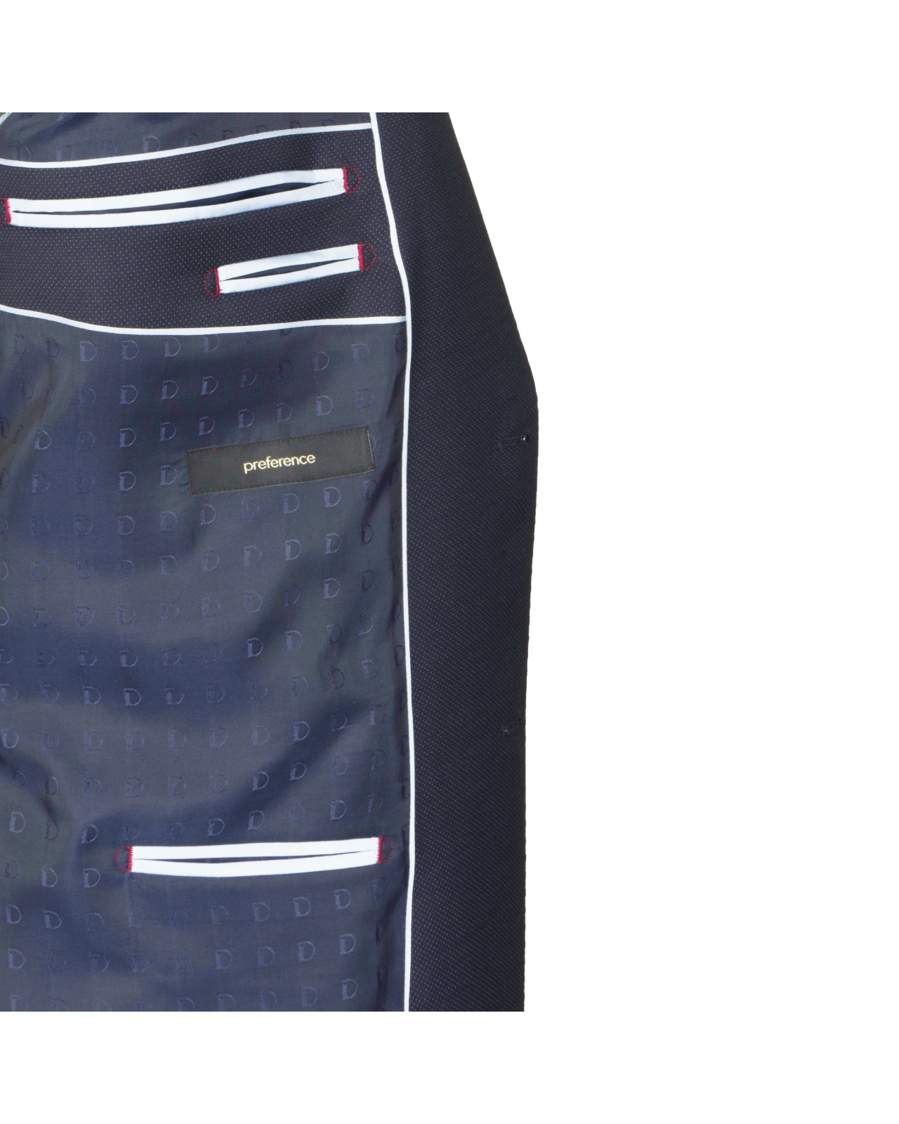 Veste de costume Digel bleu à pois pour homme grand