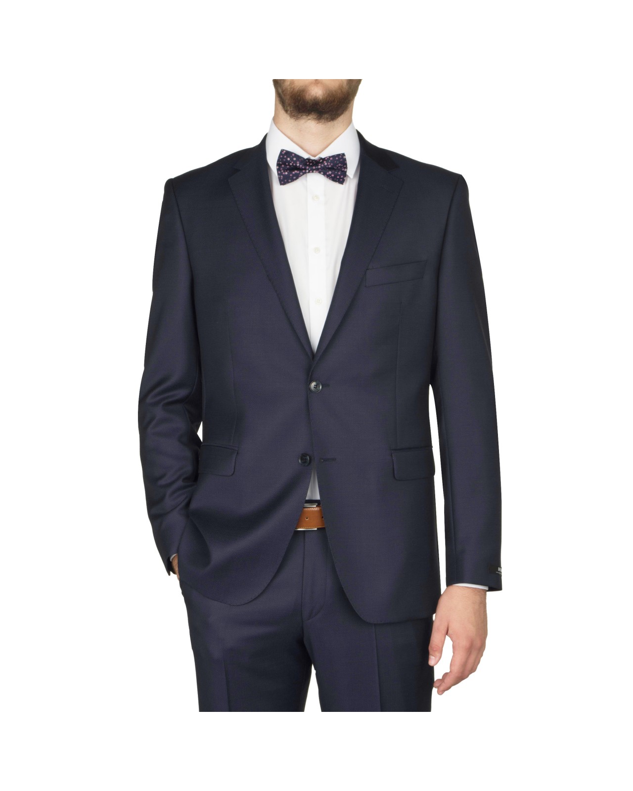 Veste de costume Digel bleu à pois pour homme grand