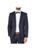 Veste de costume Digel bleu à pois pour homme grand