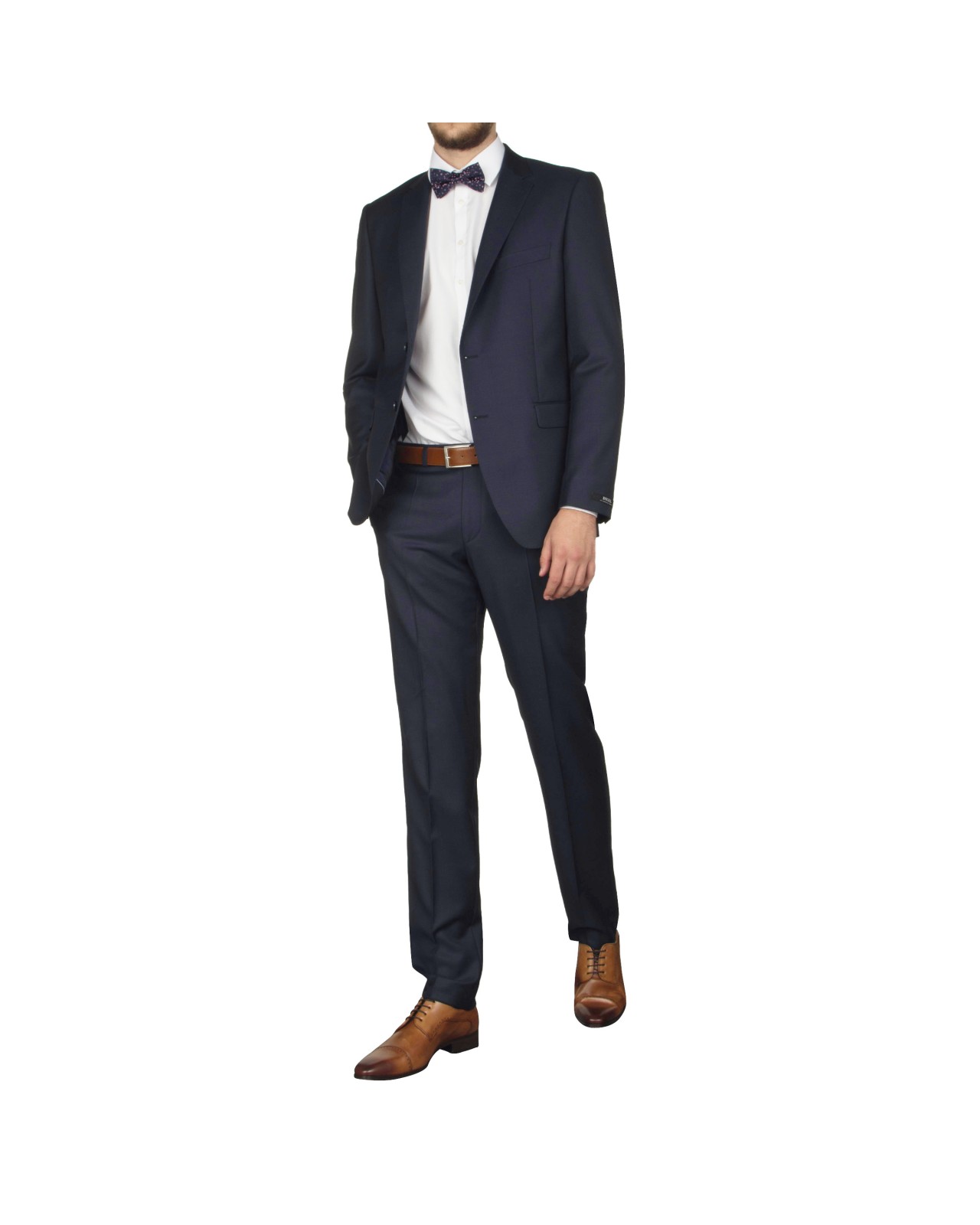 Veste de costume Digel bleu à pois pour homme grand