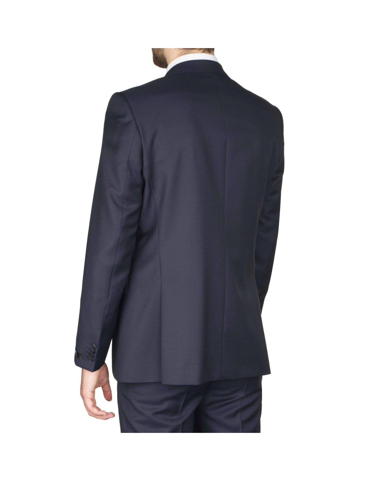 Veste de costume Digel bleu à pois pour homme grand
