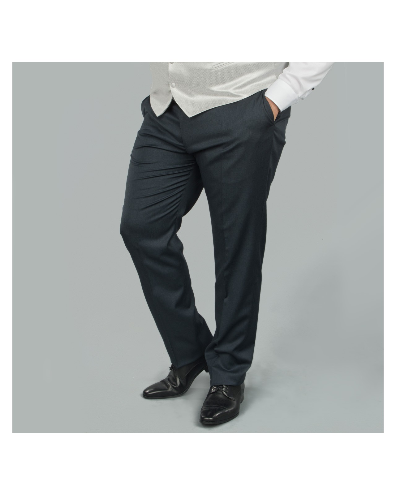 Pantalon de costume Reda bleu marine: grande taille du 52 au 66