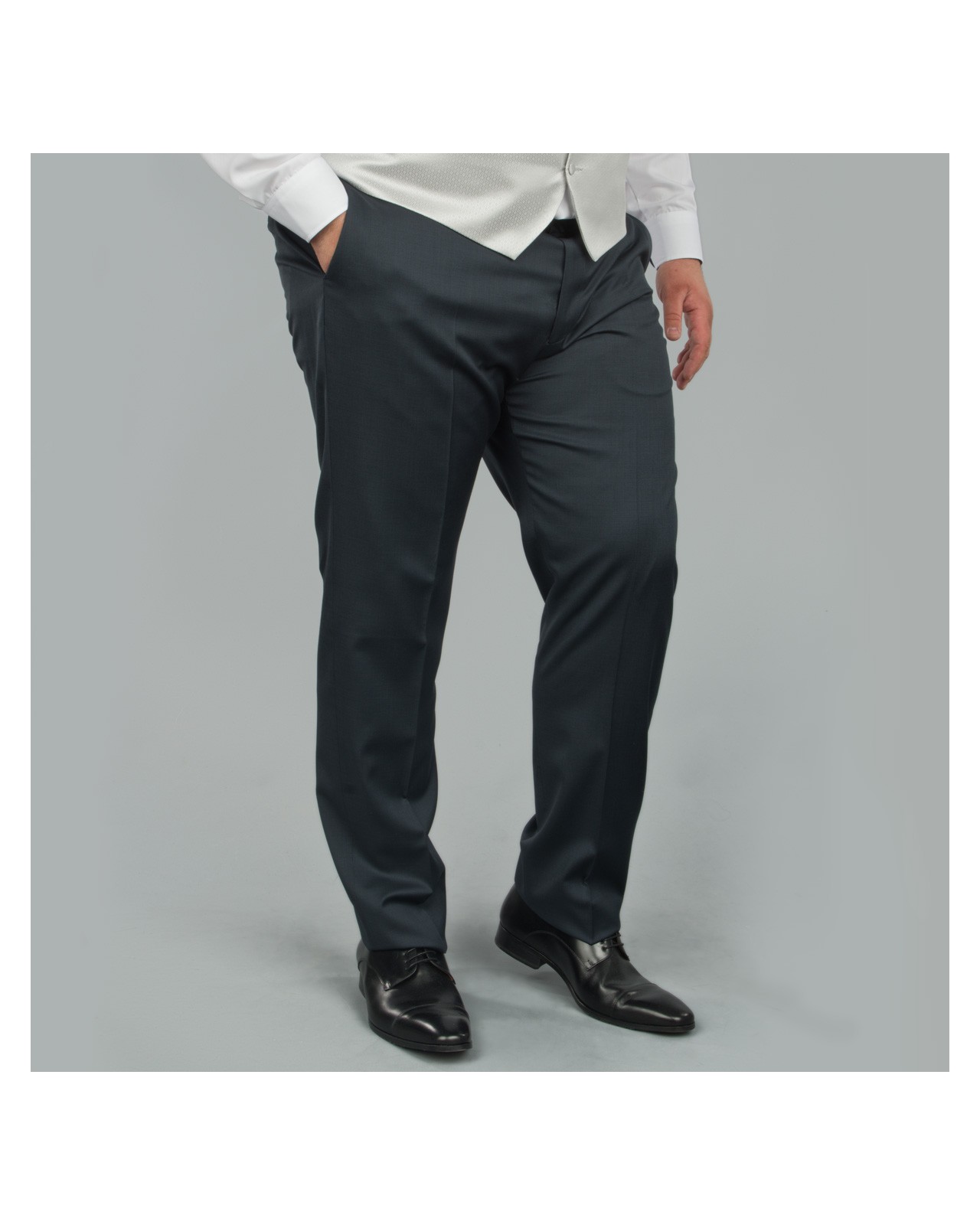 Pantalon de costume Reda bleu marine: grande taille du 52 au 66