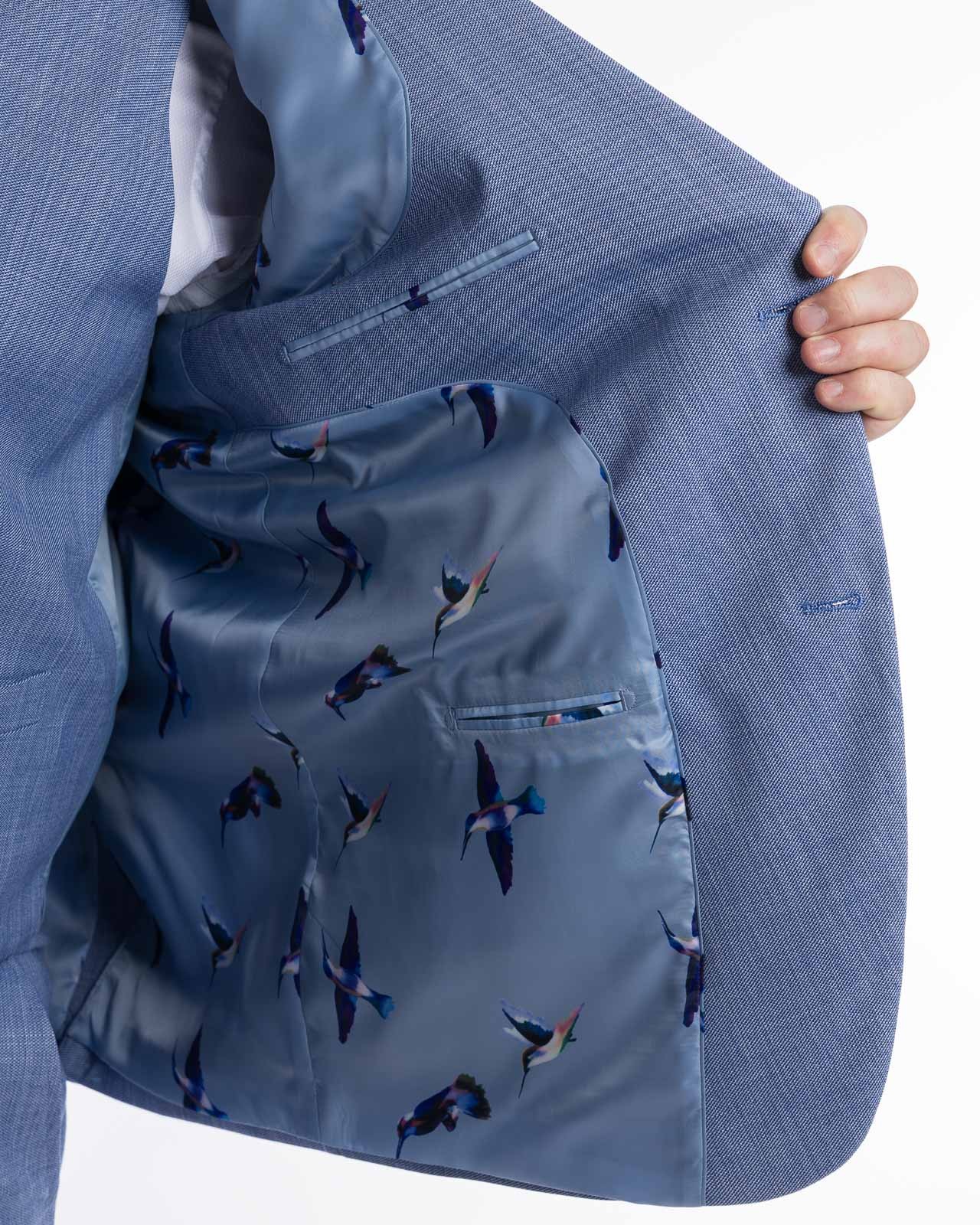 Veste de costume grande taille bleu ciel