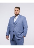 Veste de costume grande taille bleu ciel