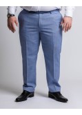 Pantalon de costume grande taille bleu ciel