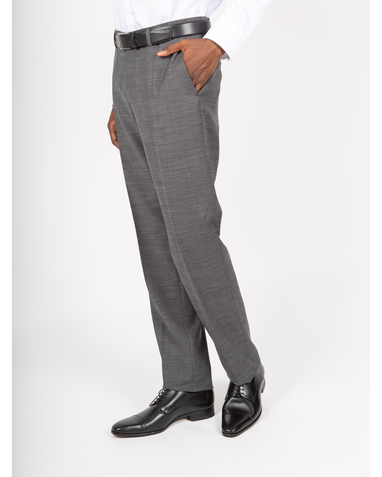 Pantalon de costume structuré Black Square homme grand gris