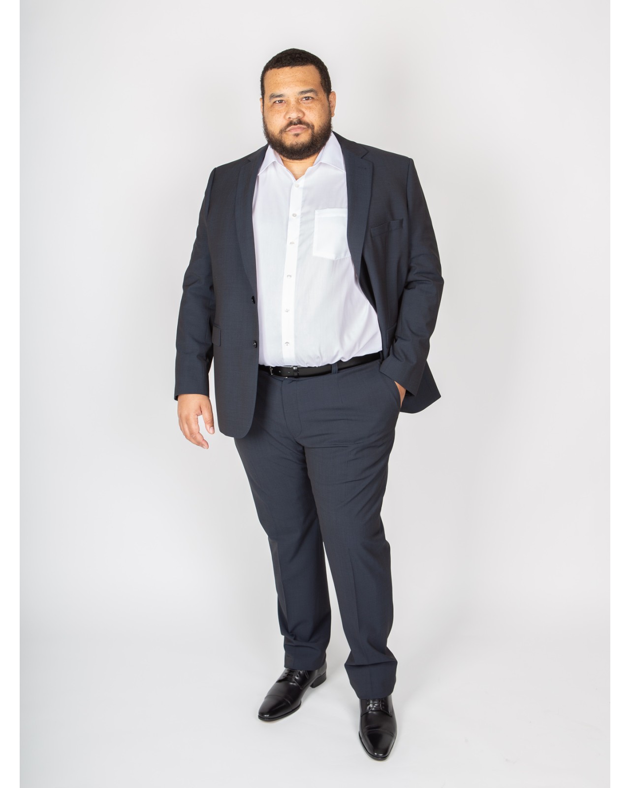 Veste de costume J.Ordell Marzotto grande taille bleu marine