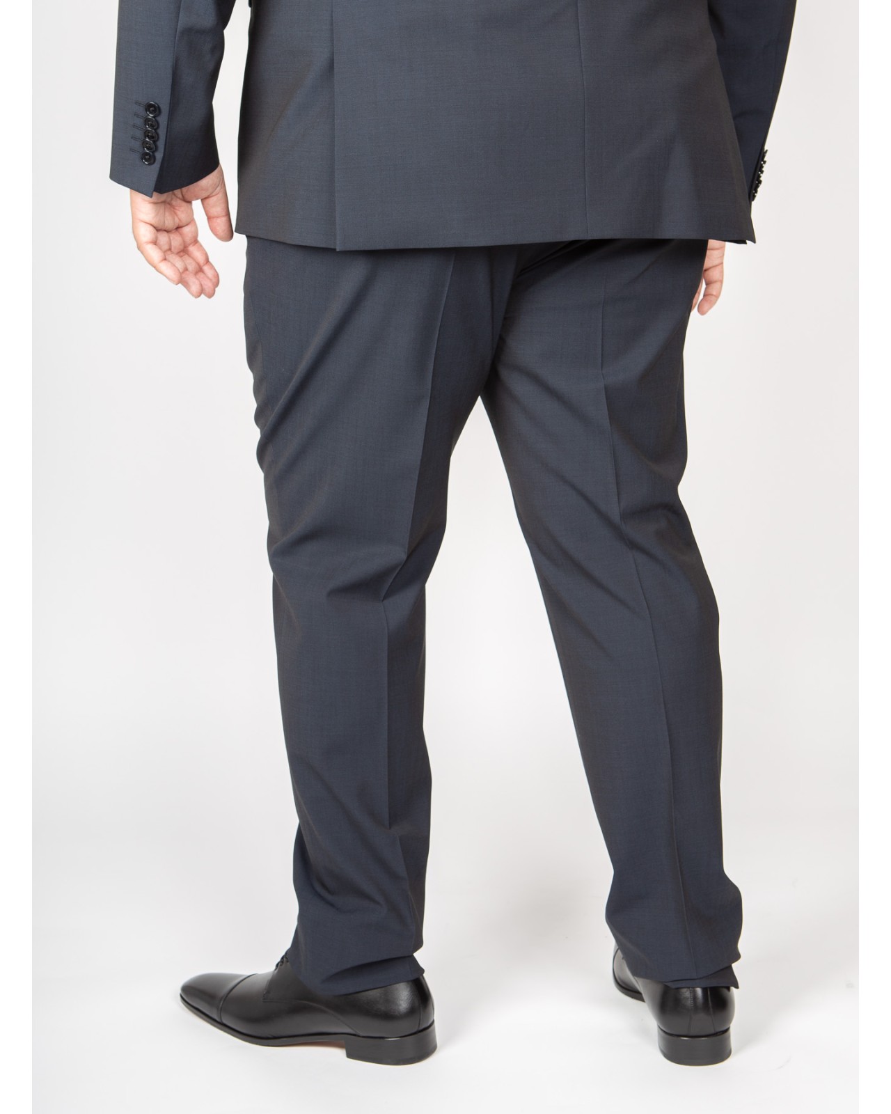 Pantalon de costume J.Ordell Marzotto grande taille bleu marine