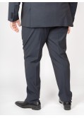 Pantalon de costume J.Ordell Marzotto grande taille bleu marine