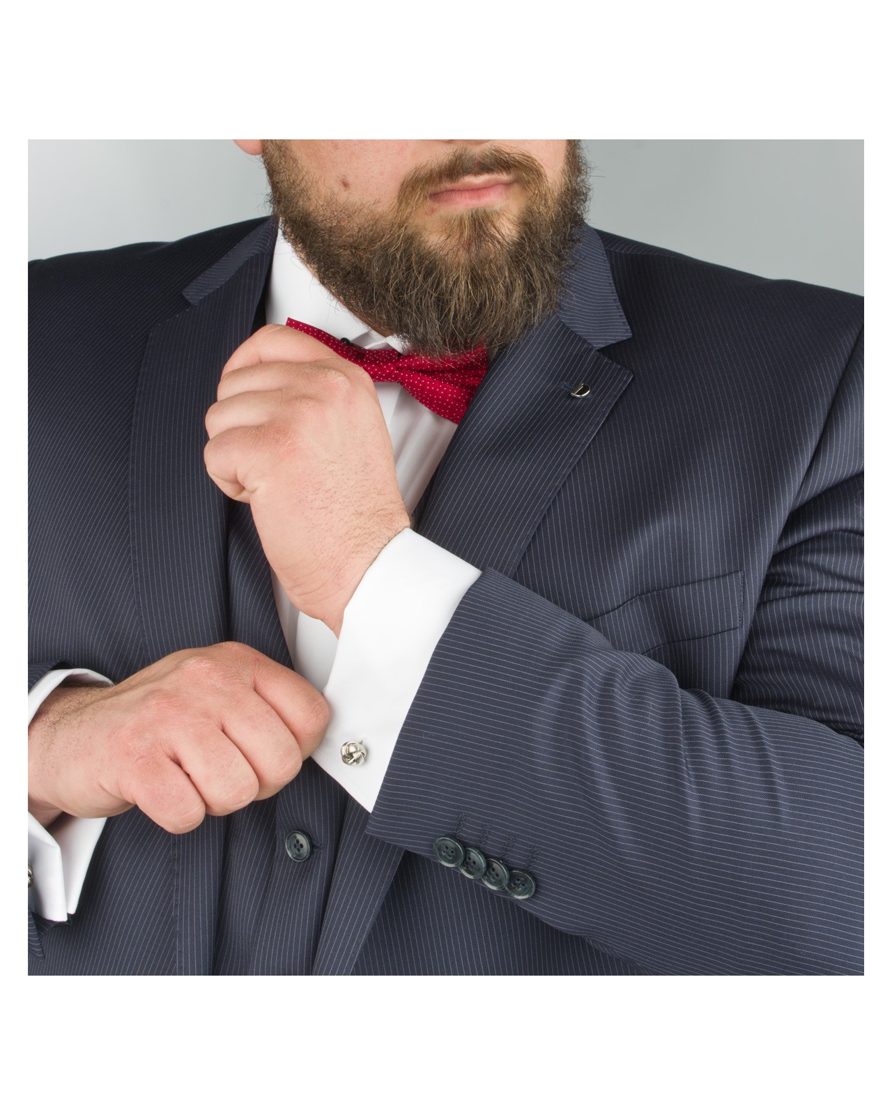 Veste de costume Maestro à rayures bleu : grande taille du 58 au 68