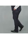 Pantalon de costume Maestro à rayures bleu : grande taille du 54 au 64