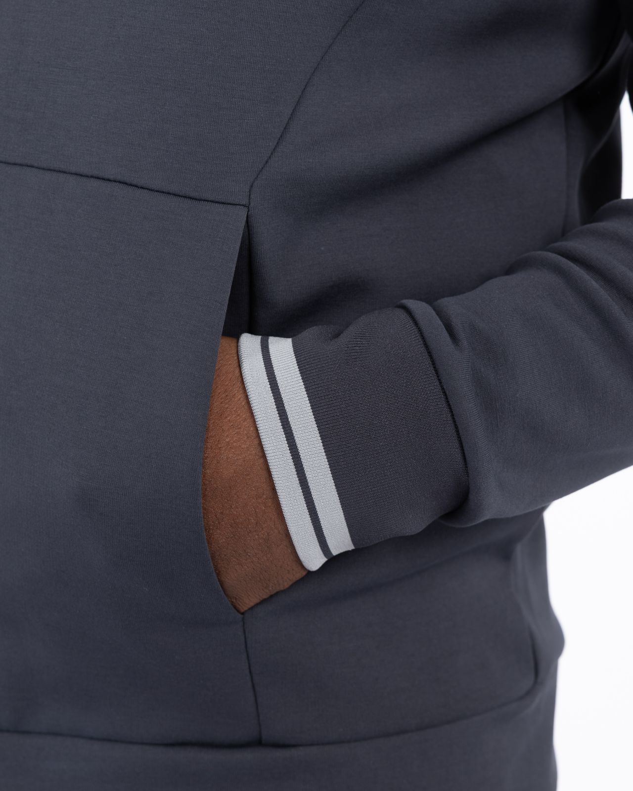 Haut de survêtement zippé grande taille bleu marine