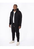 Haut de survêtement à capuche grande taille noir