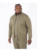 Haut de survêtement zippé grande taille vert kaki