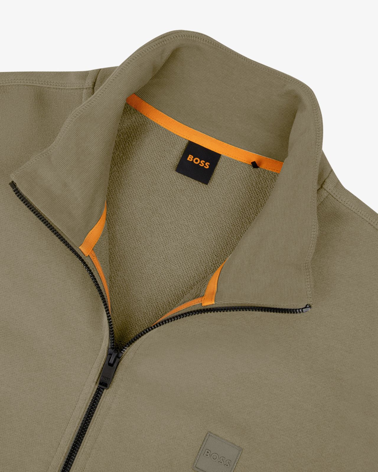 Haut de survêtement zippé grande taille vert kaki