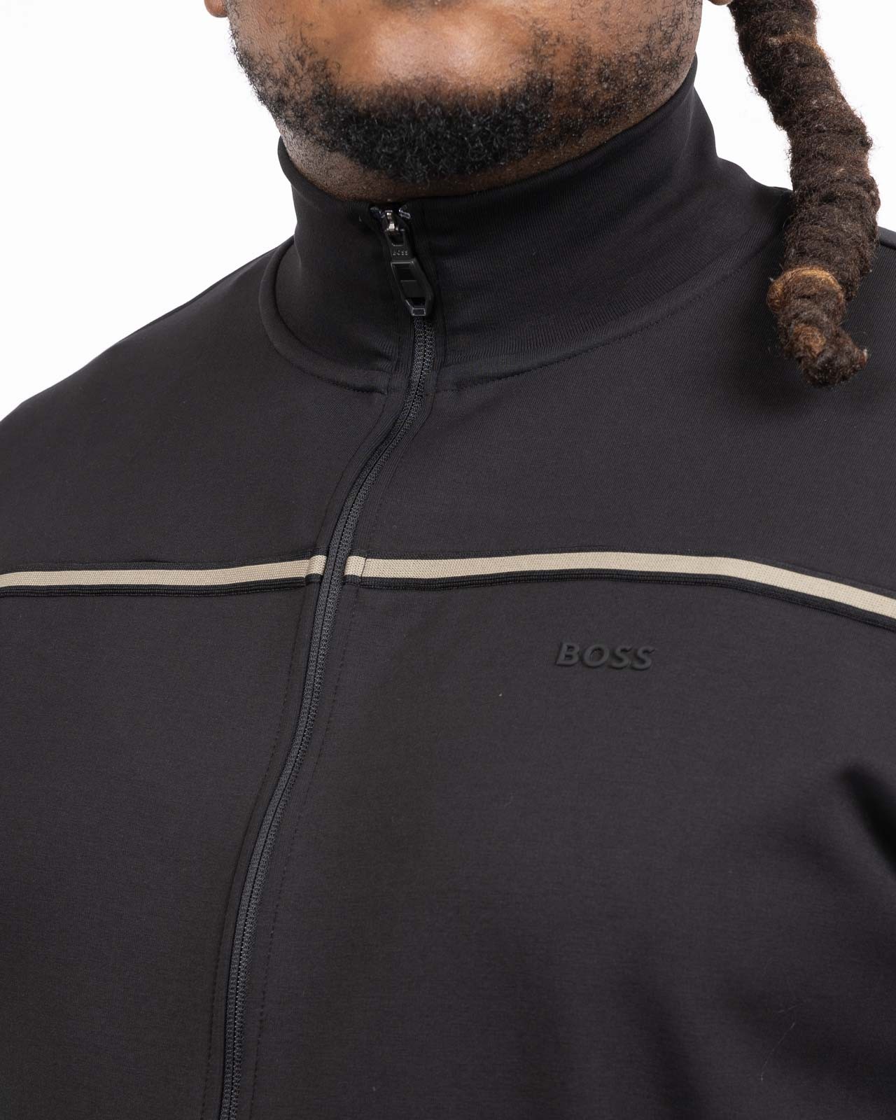 Sweat zippé grande taille noir