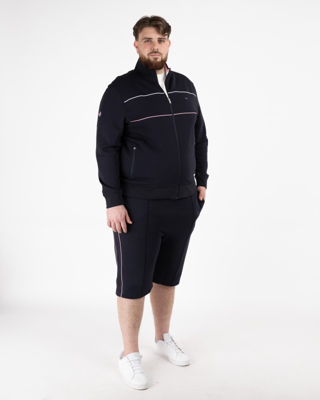 Haut de survêtement grande taille bleu marine