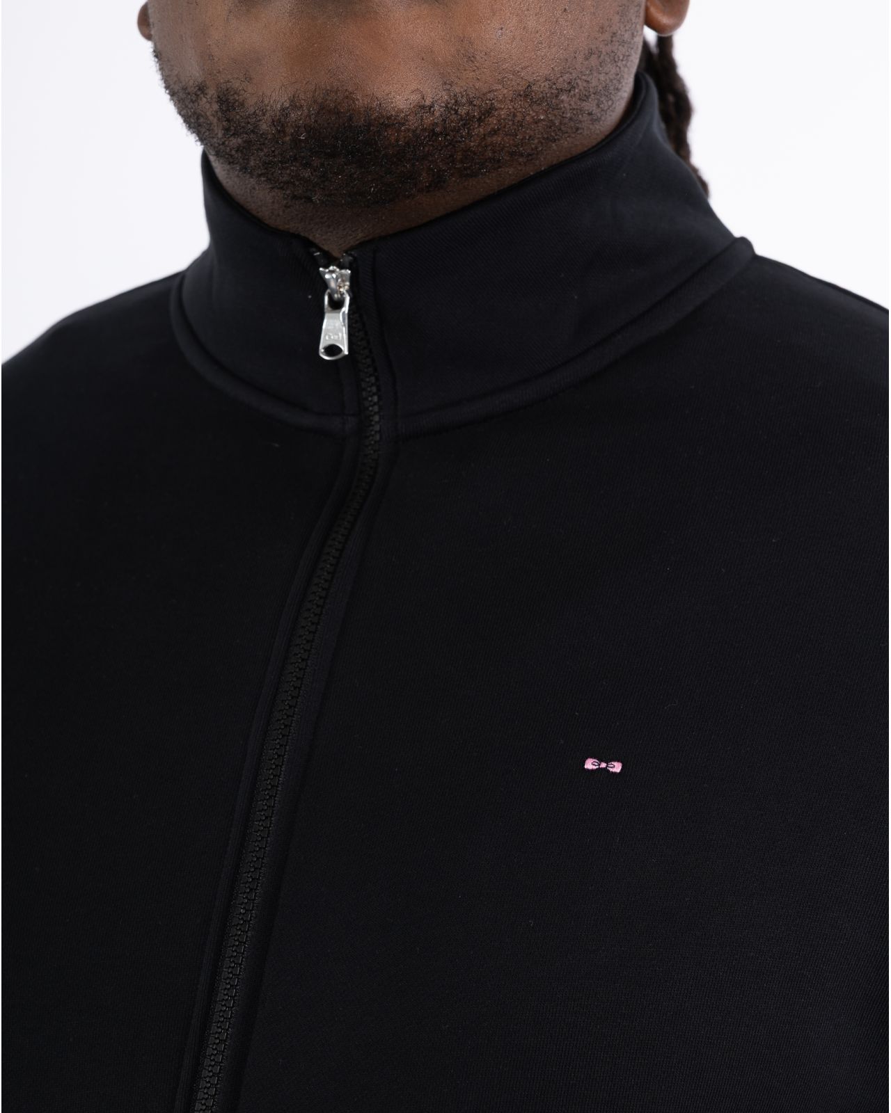 Haut de survêtement zippé grande taille noir