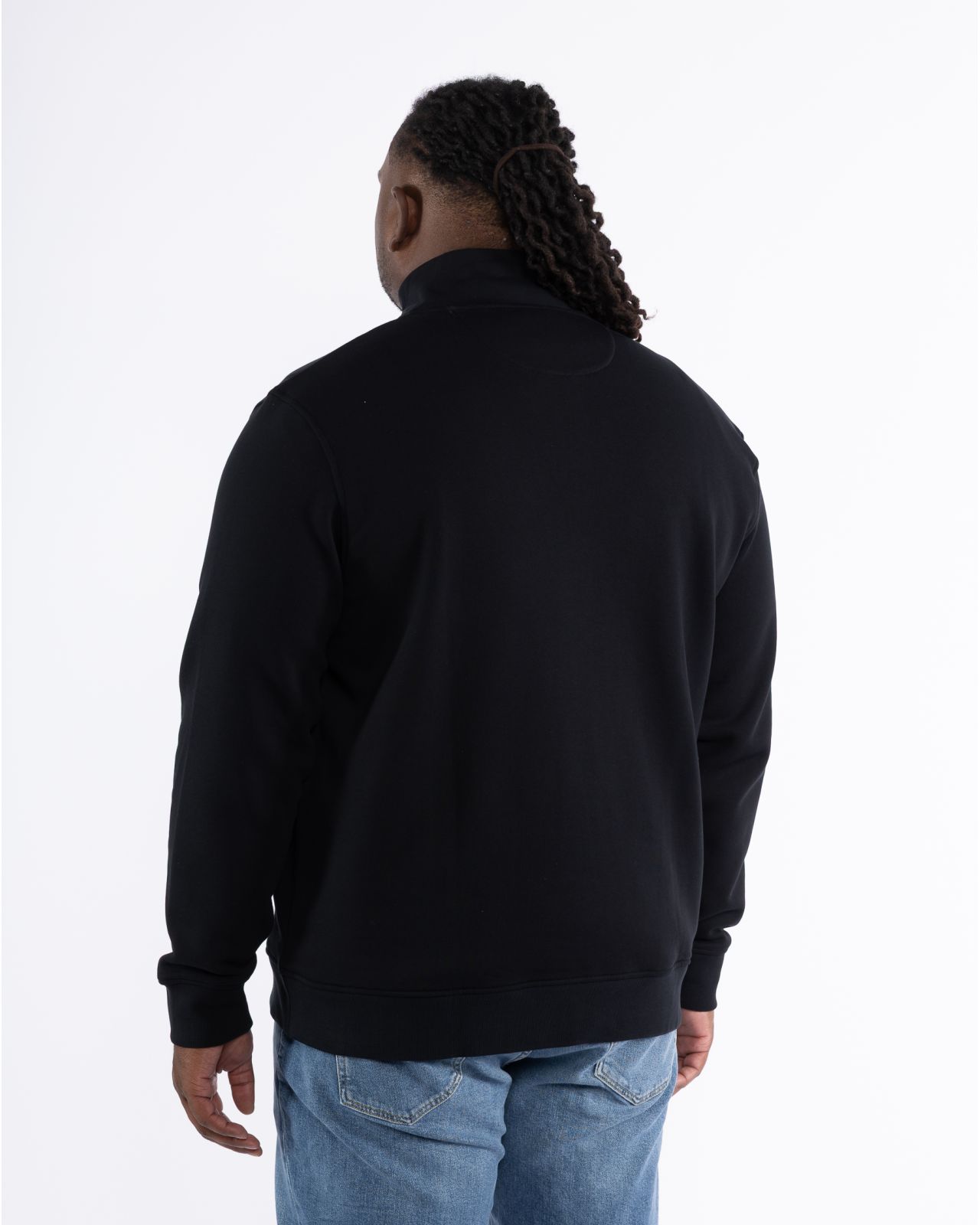 Haut de survêtement zippé grande taille noir