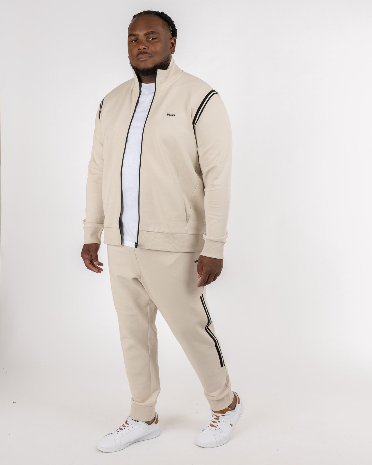 Haut de survêtement grande taille beige