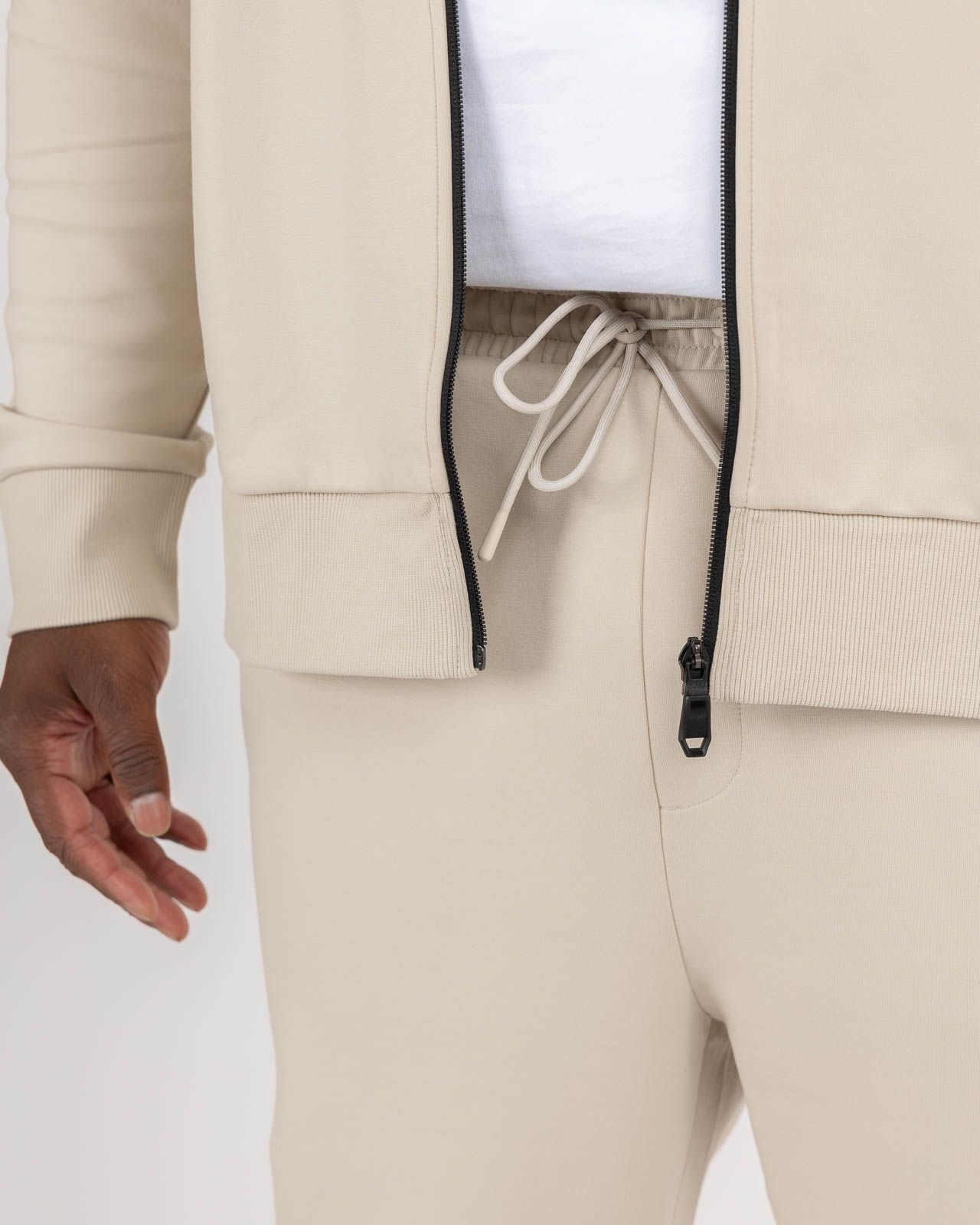 Haut de survêtement grande taille beige