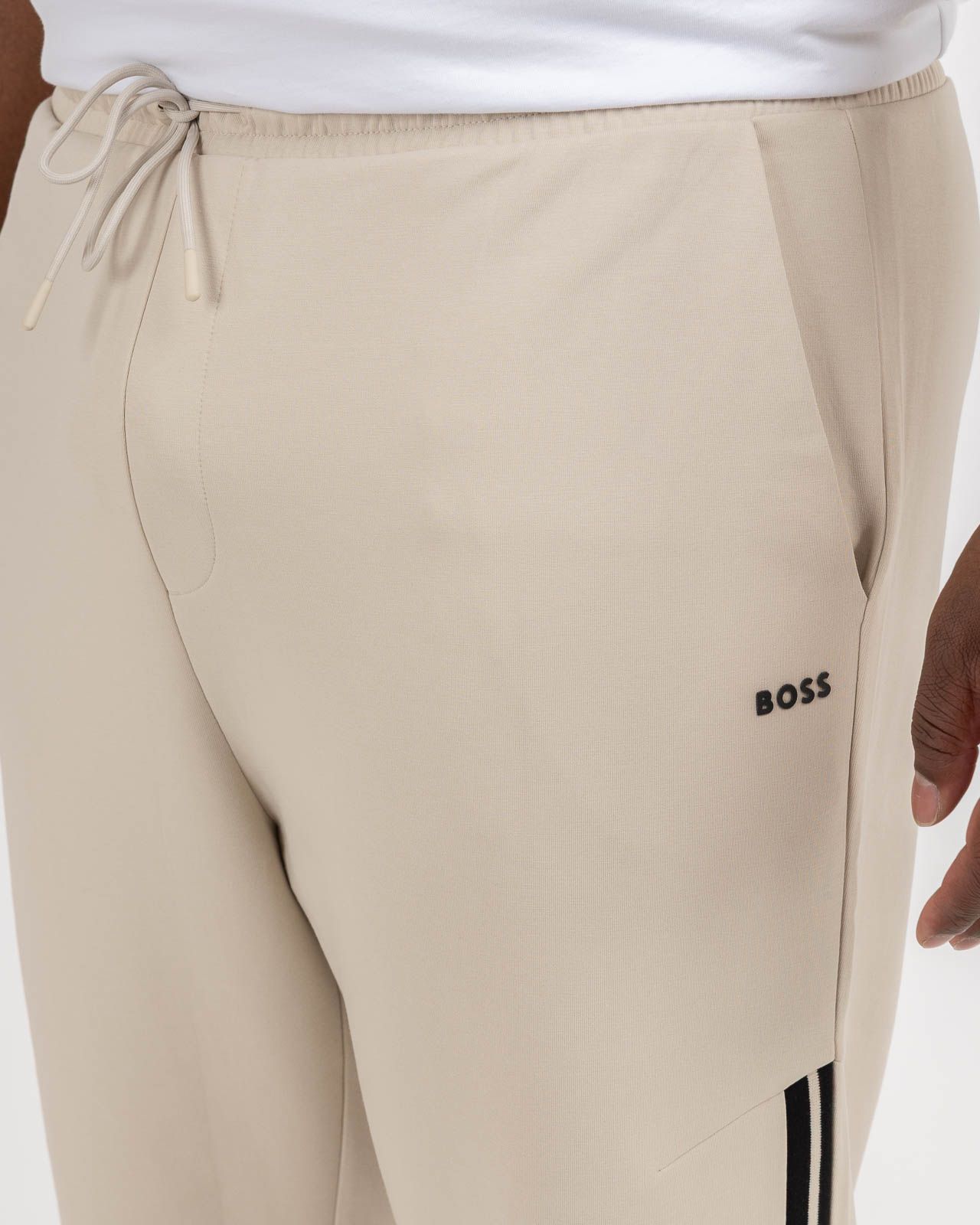 Bas de survêtement grande taille beige