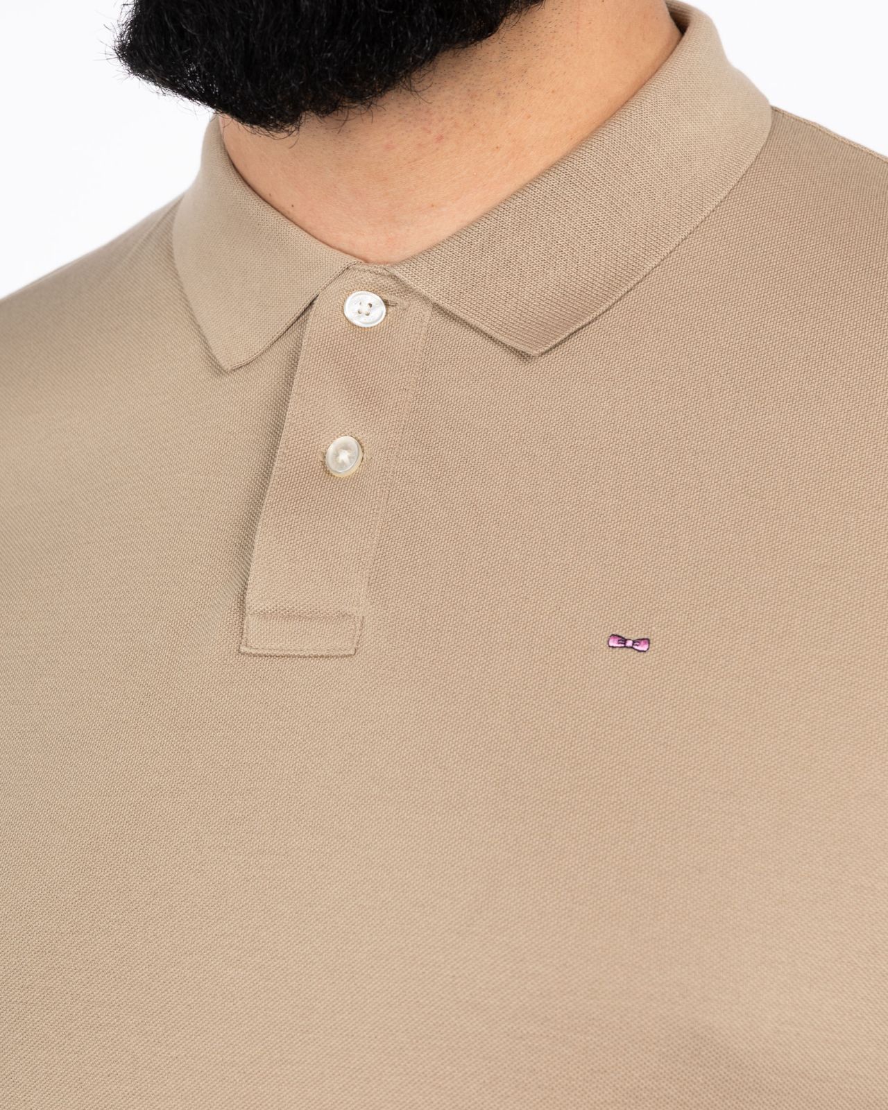 Polo grande taille beige