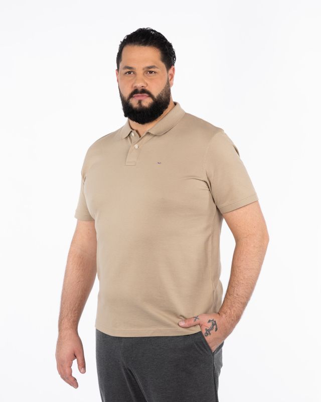 Polo grande taille beige