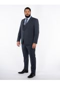Veste de costume grande taille bleu indigo