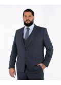 Veste de costume grande taille bleu indigo