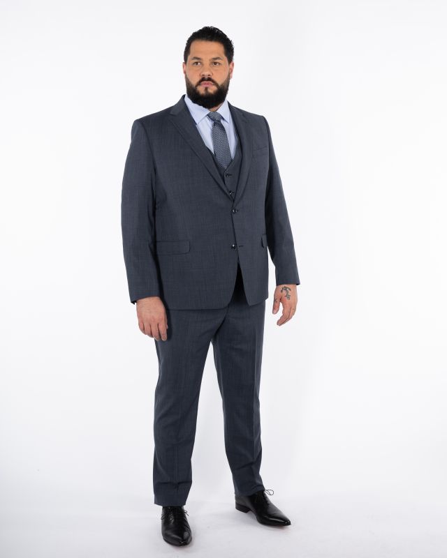 Costume complet bleu indigo grande taille