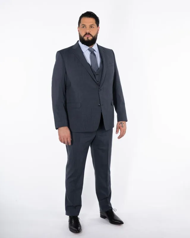 Costume complet bleu indigo grande taille