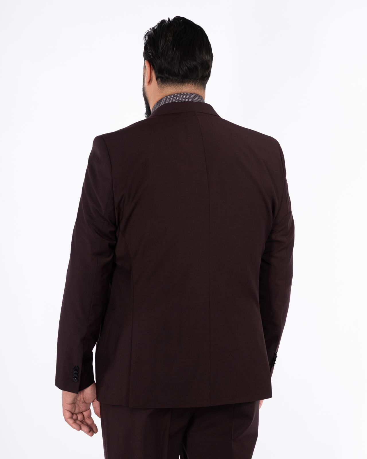 Veste de costume grande taille bordeaux