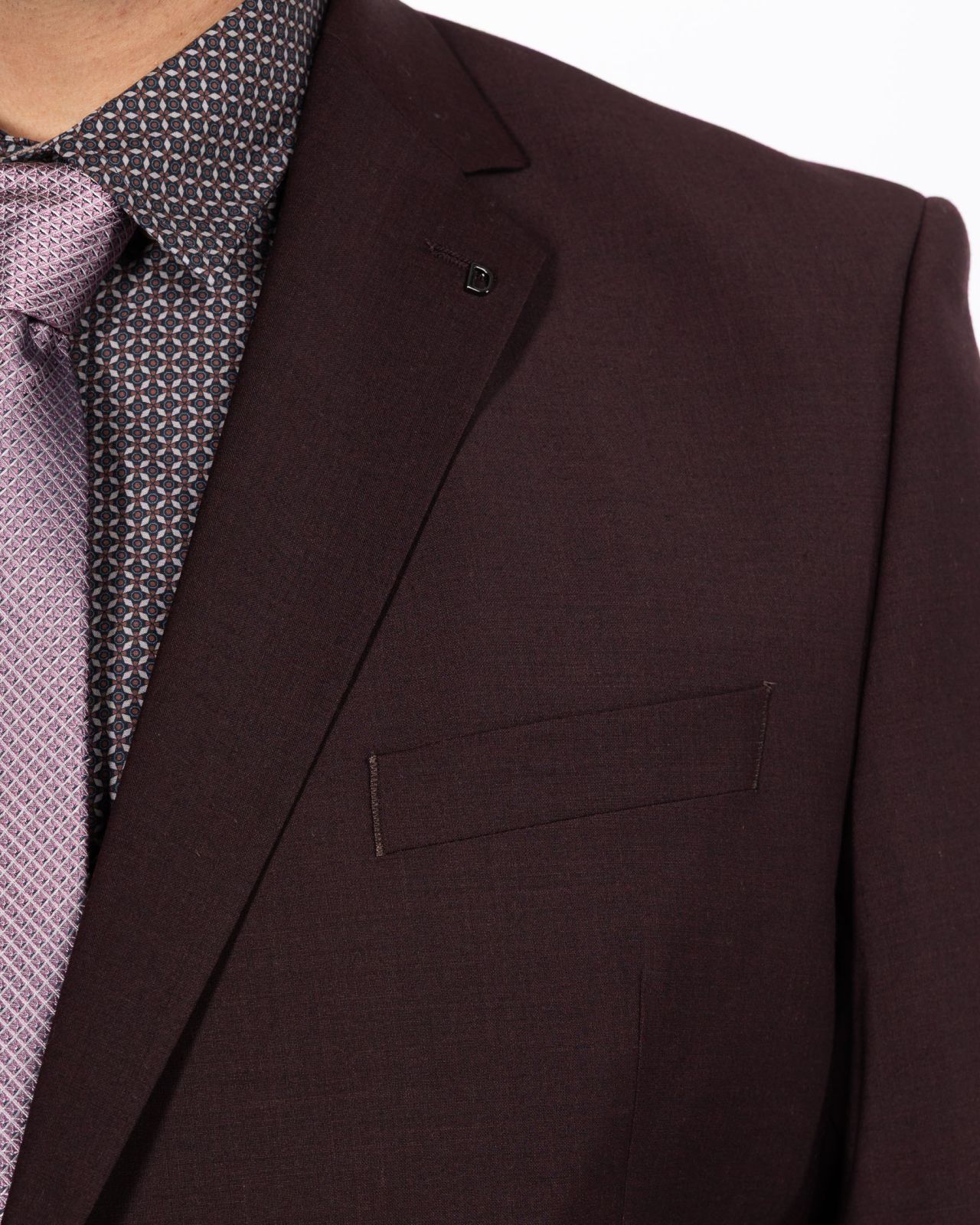 Veste de costume grande taille bordeaux