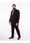 Pantalon de costume grande taille bordeaux