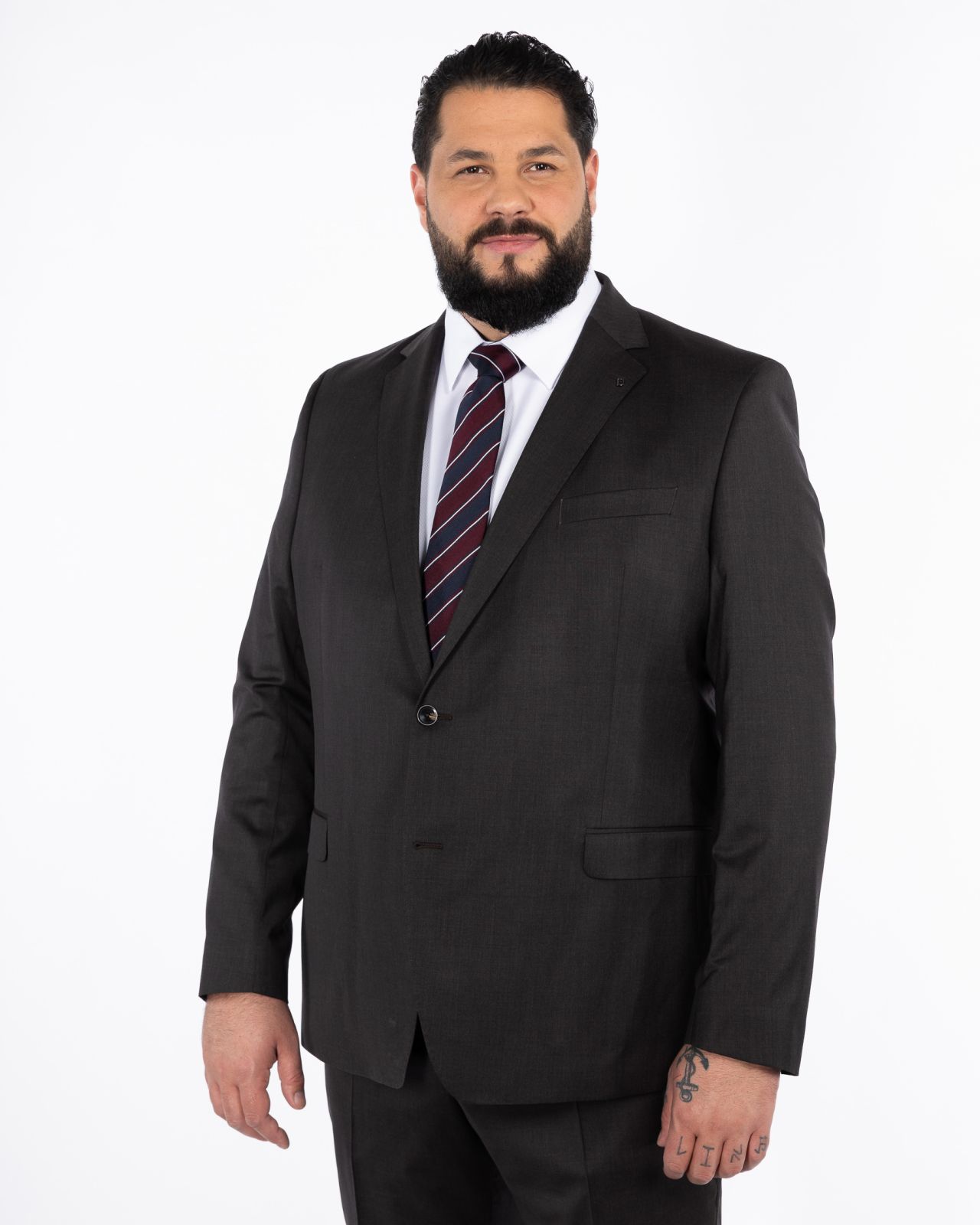 Veste de costume grande taille marron