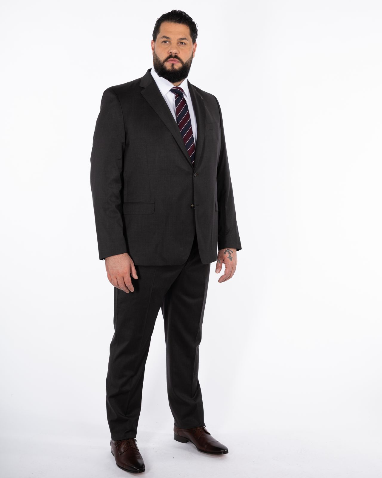 Veste de costume grande taille marron