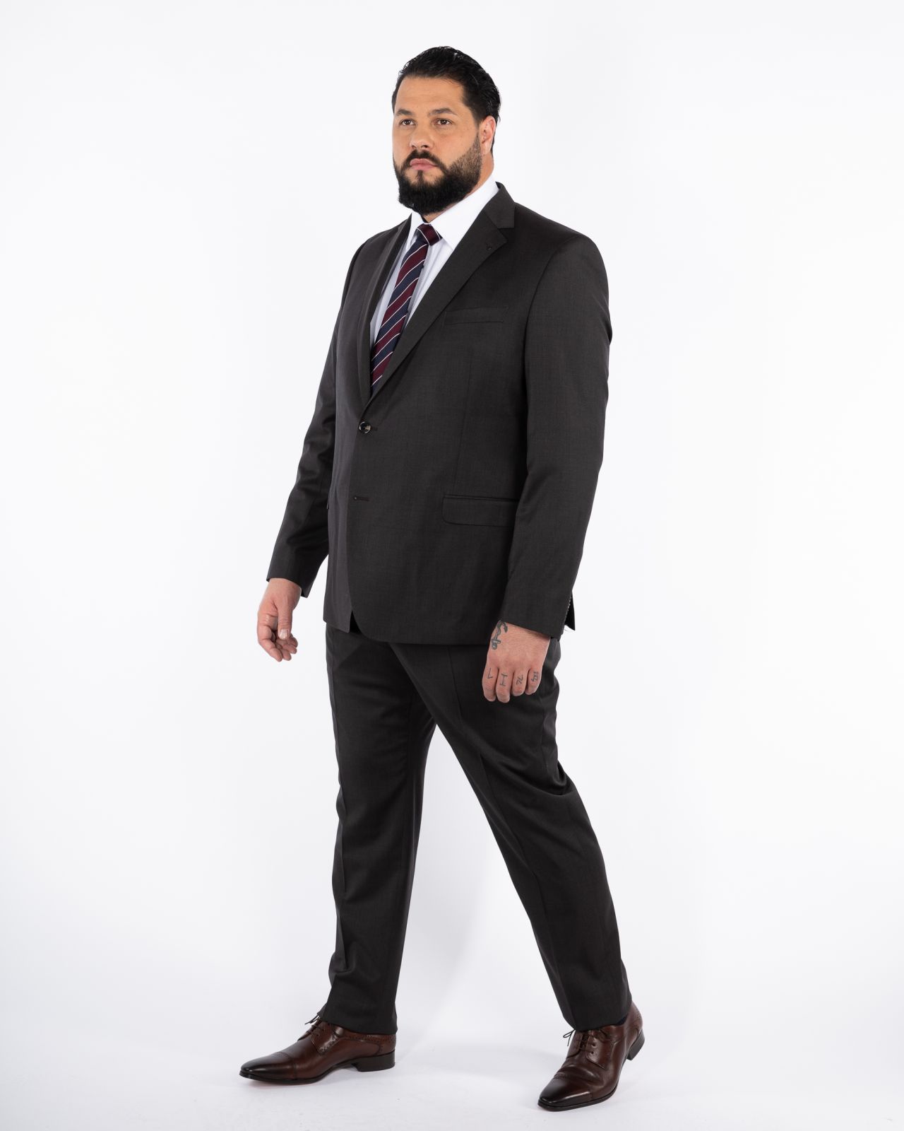 Pantalon de costume grande taille marron