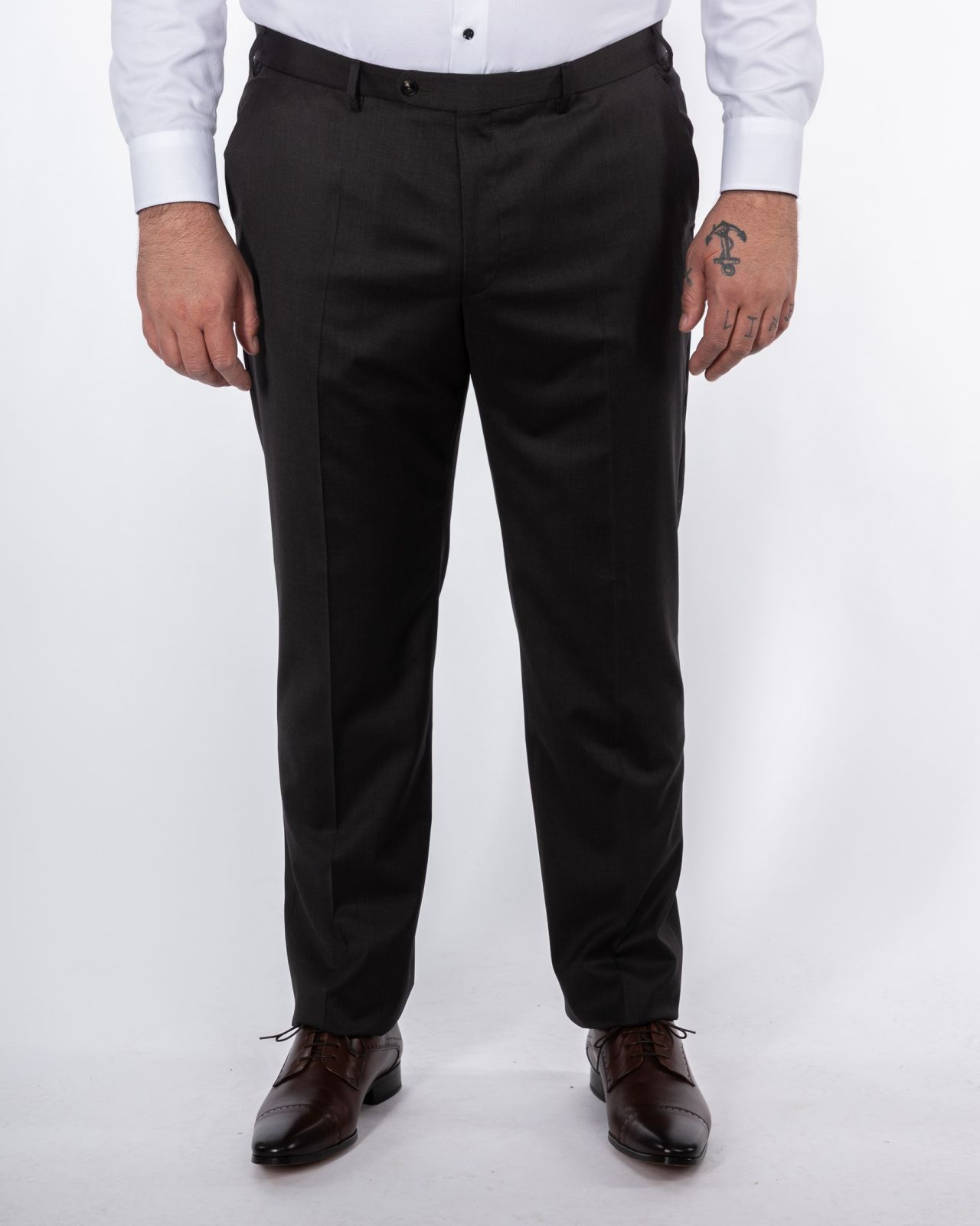 Pantalon de costume grande taille marron