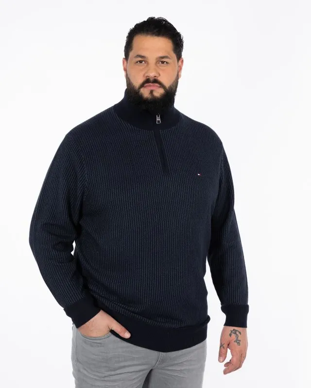 Pull coton cachemire grande taille bleu marine