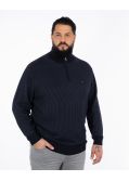 Pull coton cachemire grande taille bleu marine