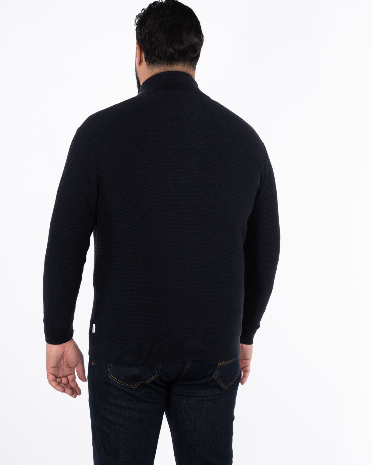 Gilet zippé grande taille bleu marine