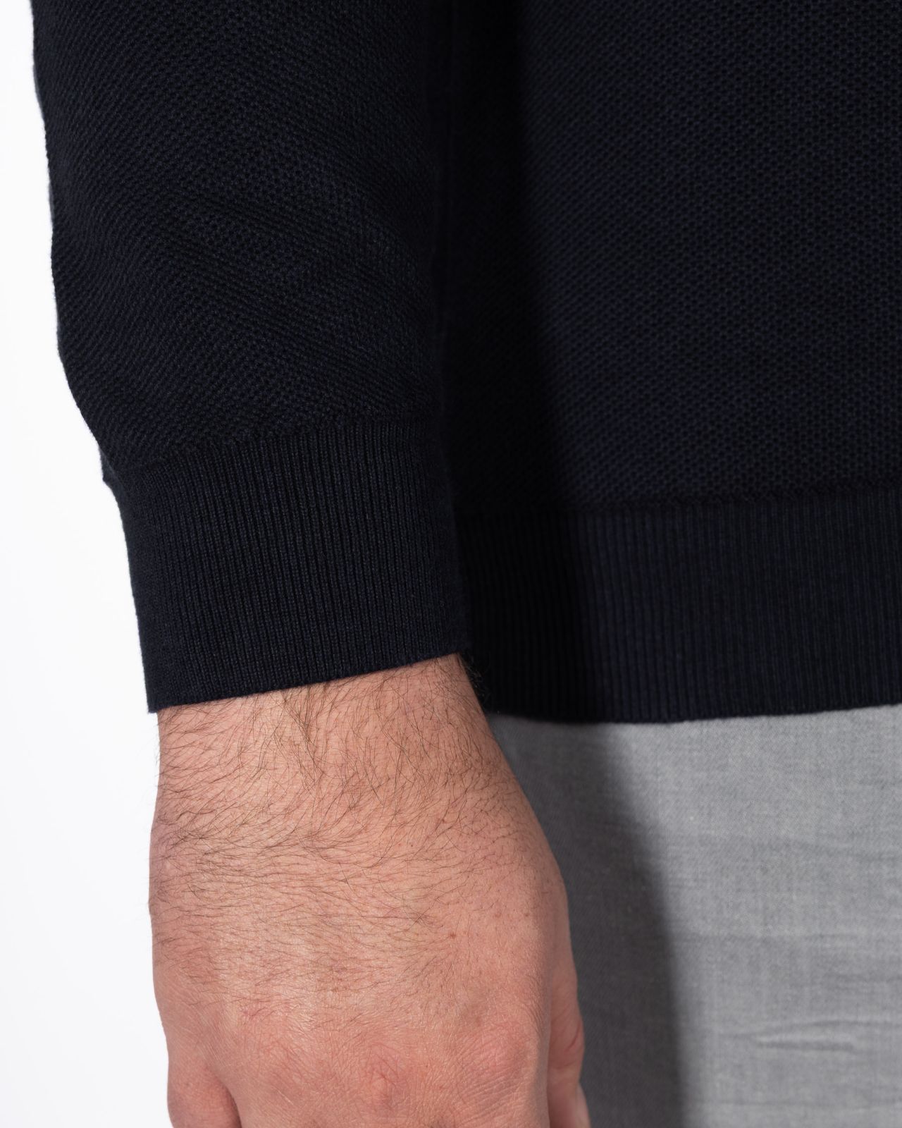 Pull col rond homme grand bleu marine