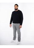 Pull col rond homme grand bleu marine