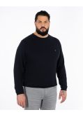 Pull col rond homme grand bleu marine