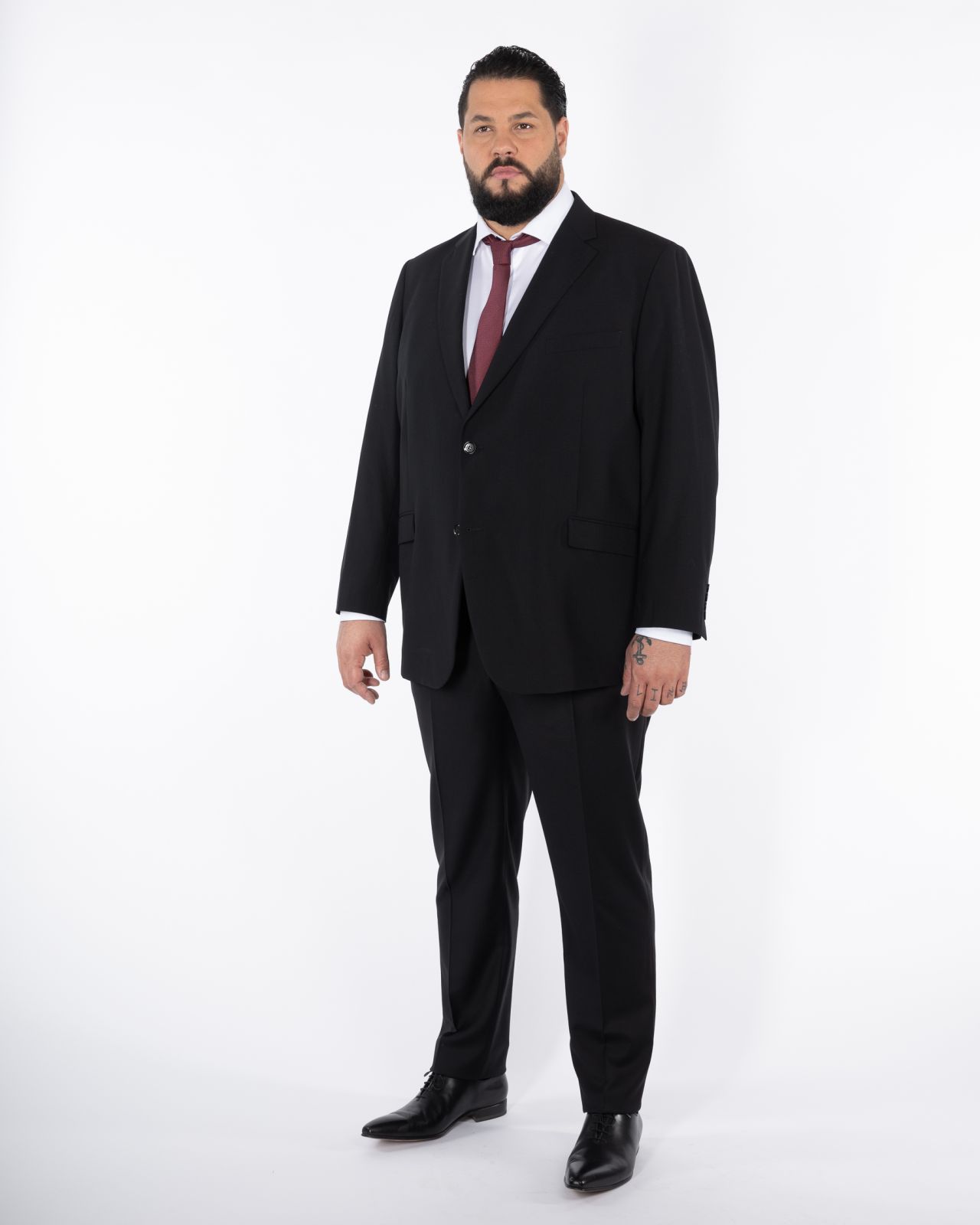 Pantalon de costume Classic noir grande taille